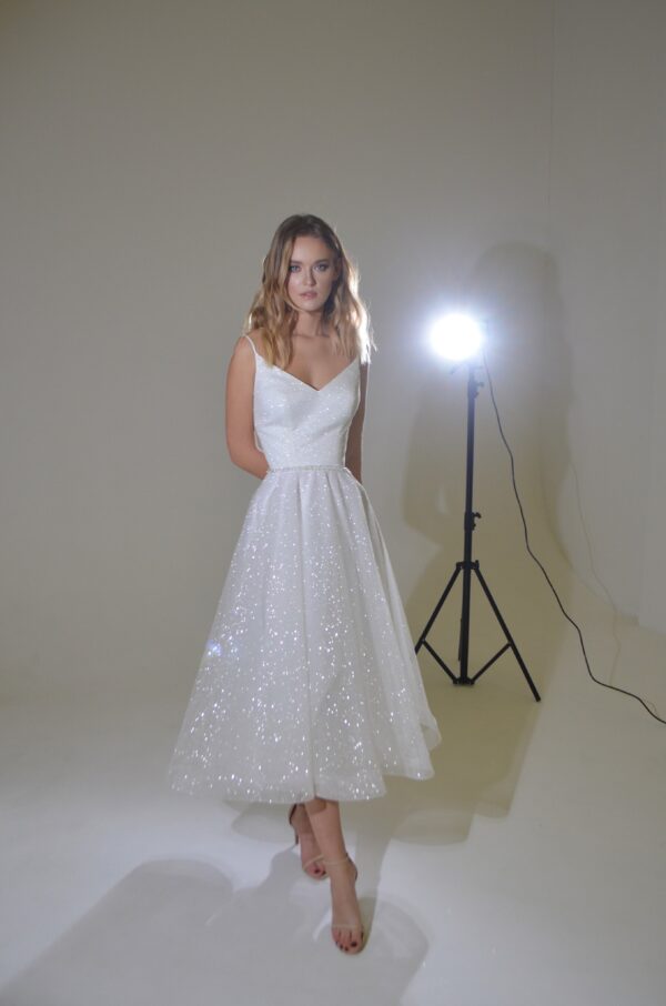 Shiny Wedding & Evening Dress Heist Midi - Image 10