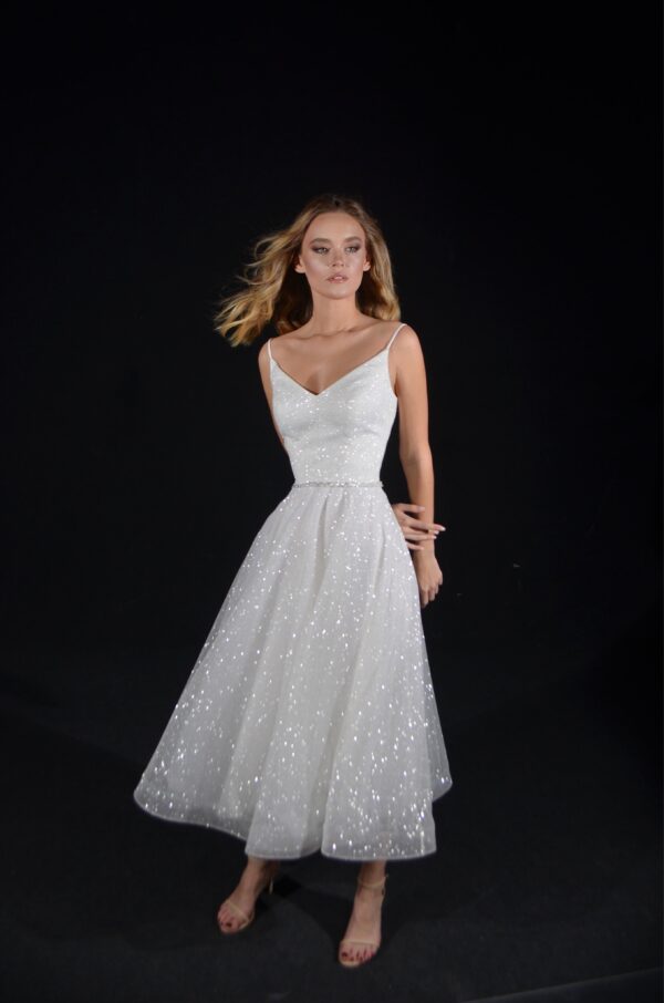 Shiny Wedding & Evening Dress Heist Midi - Image 12