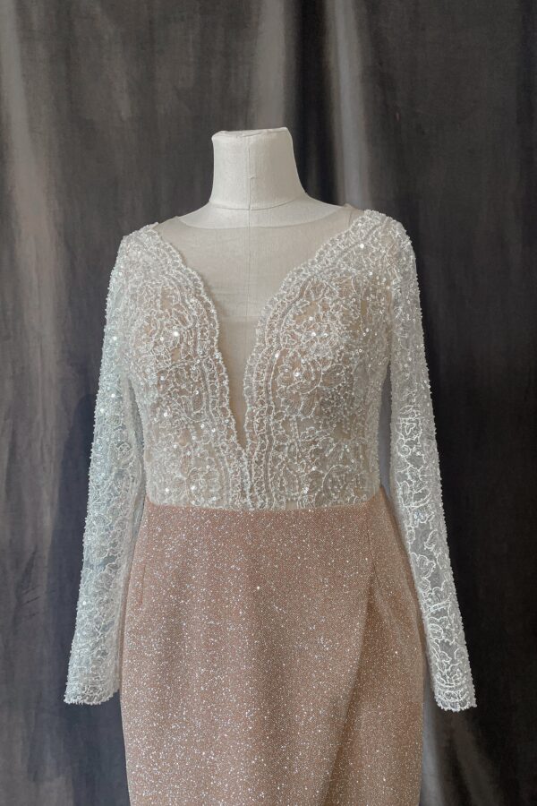 Midi Sparkly Wedding Dress Milli - Image 9