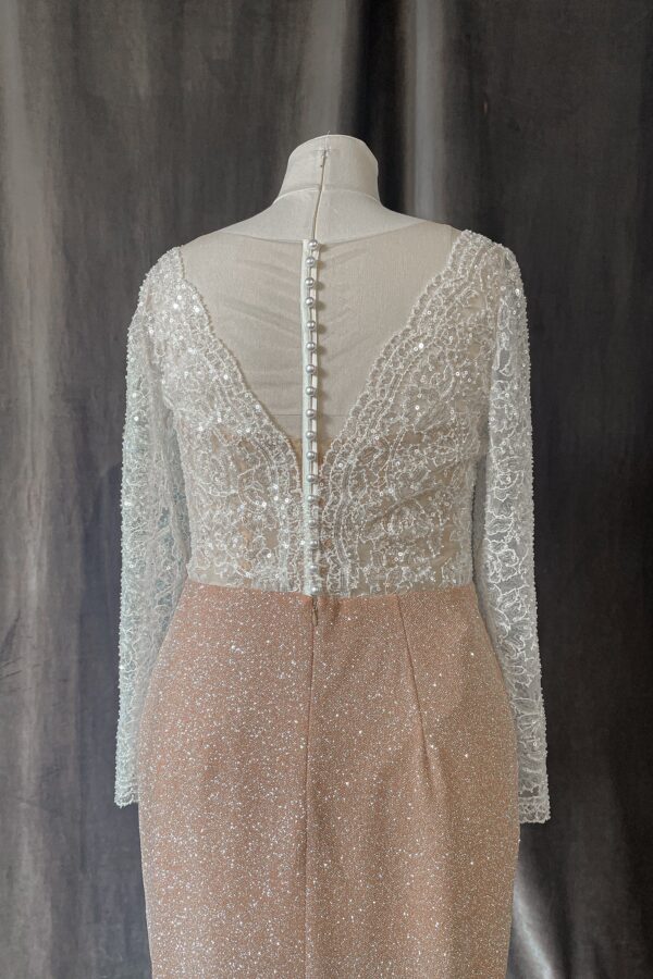 Midi Sparkly Wedding Dress Milli - Image 10