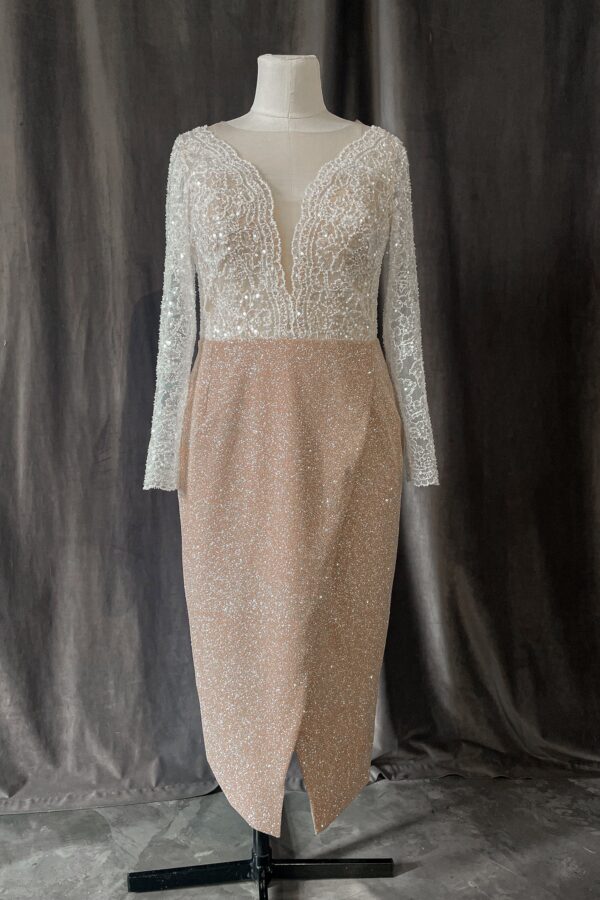 Midi Sparkly Wedding Dress Milli - Image 11