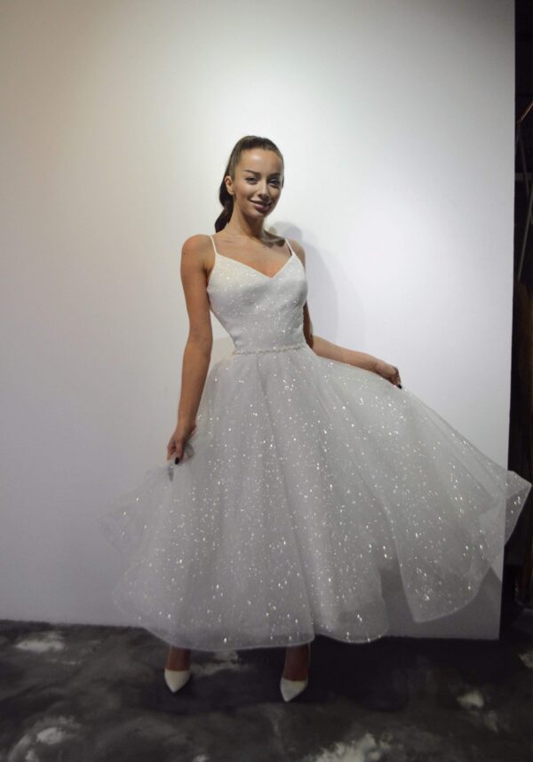 Shiny Wedding & Evening Dress Heist Midi - Image 4