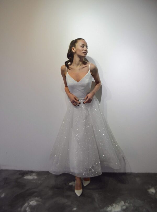 Shiny Wedding & Evening Dress Heist Midi - Image 8